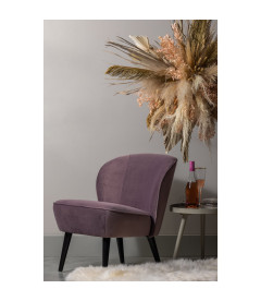 Fauteuil Sara Velours LilaWOOOD by De Eekhoorn Fauteuil Sara Velours LilaWOOOD by De Eekhoorn
