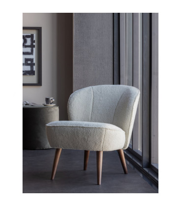 Fauteuil Sara Imitation Fourrure NaturelWOOOD by De Eekhoorn
