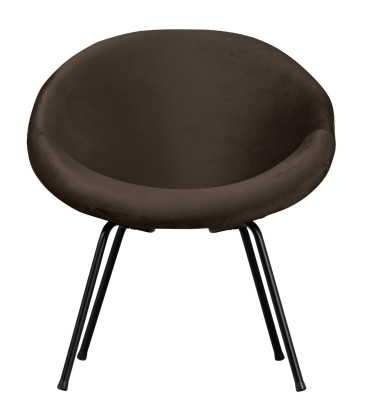 Fauteuil Moly velours dark night