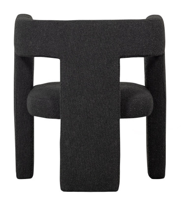 Fauteuil Tiwa bouclé gris foncéWOOOD by De Eekhoorn