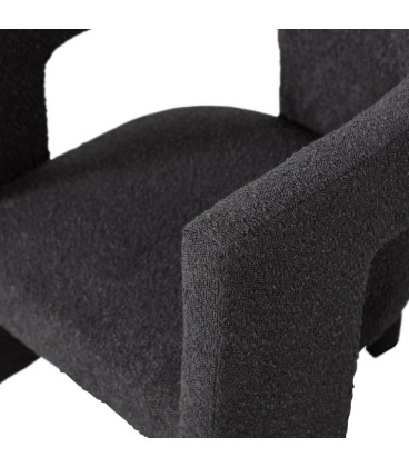 Fauteuil Tiwa bouclé gris foncéWOOOD by De Eekhoorn