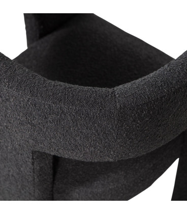 Fauteuil Tiwa bouclé gris foncéWOOOD by De Eekhoorn