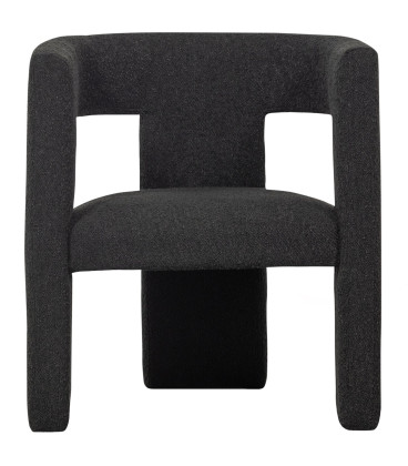 Fauteuil Tiwa bouclé gris foncéWOOOD by De Eekhoorn