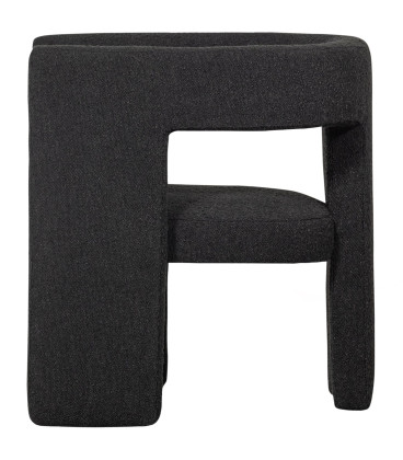 Fauteuil Tiwa bouclé gris foncéWOOOD by De Eekhoorn