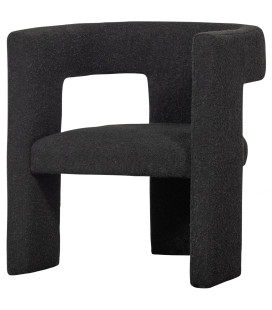 Fauteuil Tiwa bouclé gris foncéWOOOD by De Eekhoorn