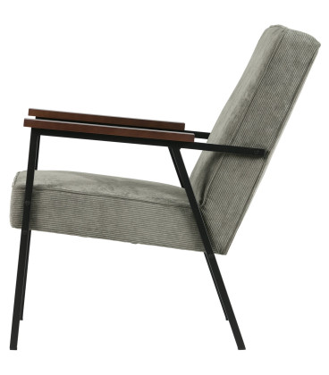 Fauteuil Sally Velours Côtelé Vert PatinéWOOOD by De Eekhoorn