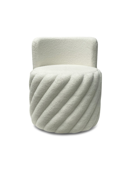Fauteuil Alex pivotant teddy blanc opjet Fauteuil Alex pivotant teddy blanc opjet