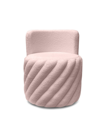 Fauteuil Alex pivotant teddy rose opjet Fauteuil Alex pivotant teddy rose opjet
