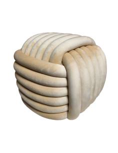 Pouf passementerie sable opjet 2