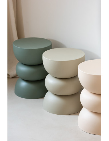 Table d'appoint/bout de canapé Lise En Fer Verte Jline Jolipa