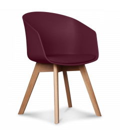 Chaise Scandinave Wine + Coussin Chaise Scandinave Wine + Coussin