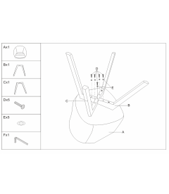 Chaise Scandinave Wine + Coussin Chaise Scandinave Wine + Coussin