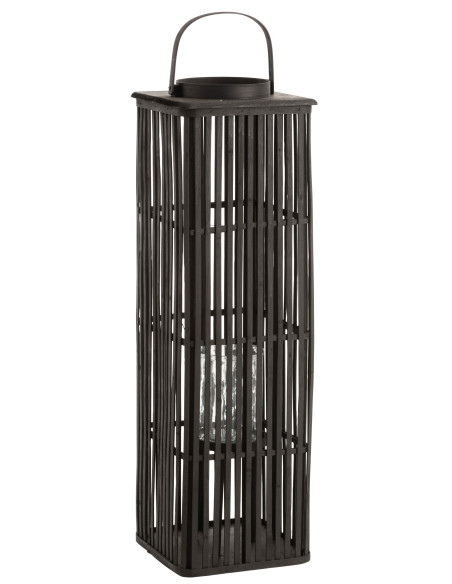 Lanterne en bambou noir longue Lanterne en bambou noir longue