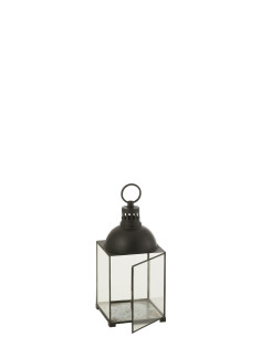 Lanterne Hagrid en verre/fer noir S 2