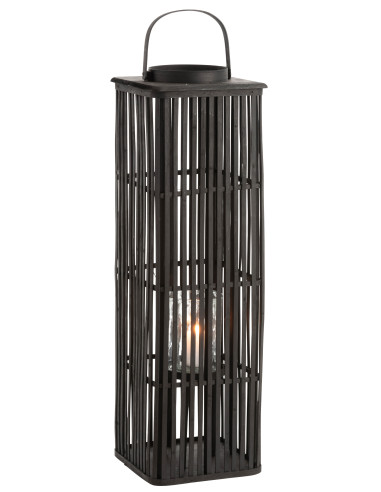 Lanterne en bambou noir longue