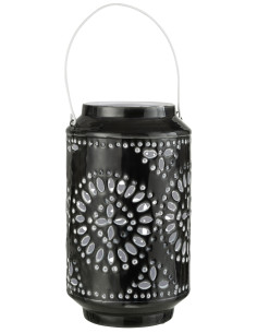 Lanterne en fer perforé noir de haute performance