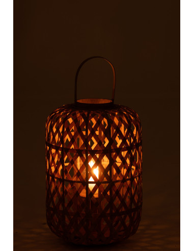 Lanterne Jardin Bambou Naturel Petit