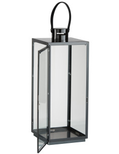 Lanterne en acier/verre noir 2