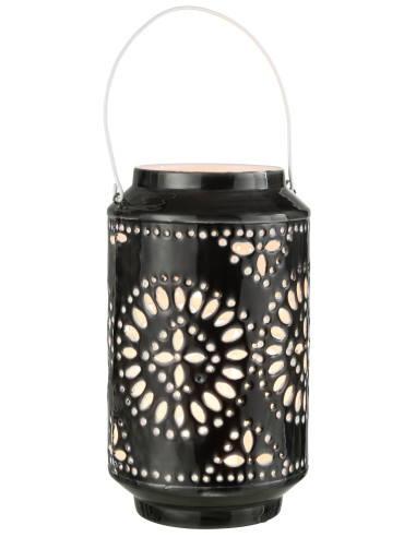 Lanterne en fer perforé noir de haute performance