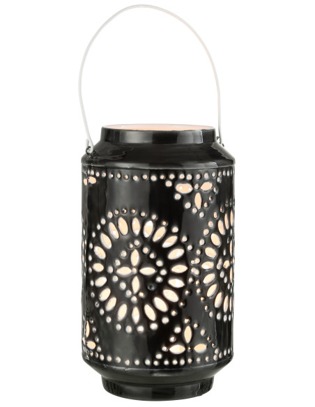 Lanterne en fer perforé noir de haute performance Lanterne en fer perforé noir de haute performance
