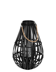 Lanterne en forme de goutte  bambou noir petit