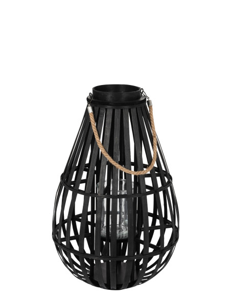 Lanterne en forme de goutte  bambou noir petit