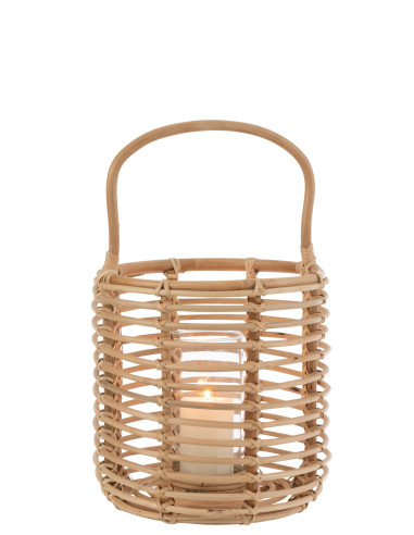 Lanterne en rotin naturel Ellen