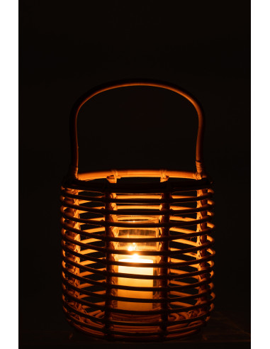 Lanterne en rotin naturel Ellen