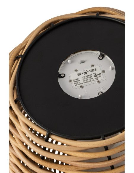 Lanterne tissée en plastique naturel avec LED de petite taille Lanterne tissée en plastique naturel avec LED de petite taille