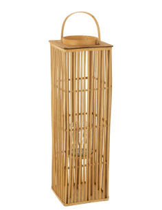 Lanterne en bambou naturel long