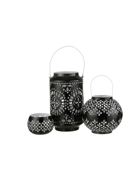 Lanterne en fer perforé noir de haute performance Lanterne en fer perforé noir de haute performance