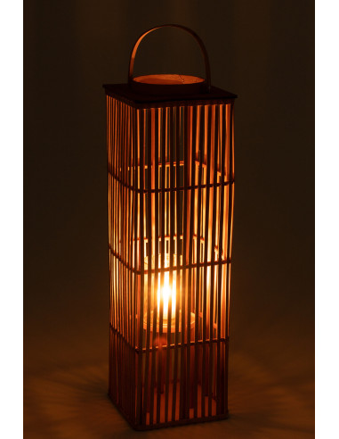 Lanterne en bambou naturel long