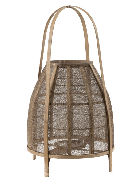 Lanterne Capuche Bambou Naturel Grand Lanterne Capuche Bambou Naturel Grand