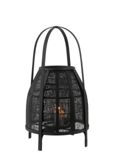 Lanterne Capuche Bambou Noir Moyen 2