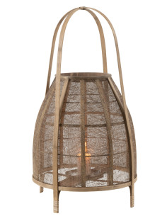 Lanterne Capuche Bambou Naturel Grand 2