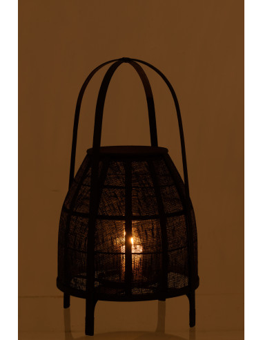 Lanterne Capuche Bambou Noir Moyen