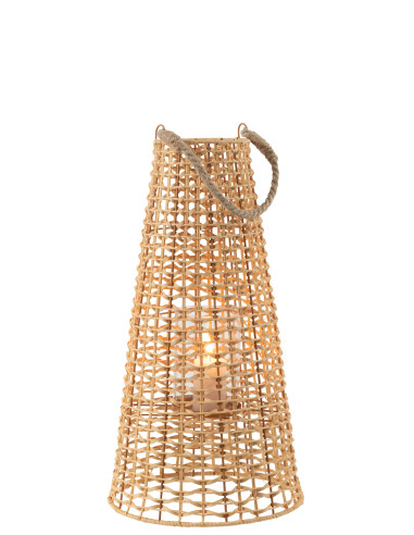 Lanterne en rotin naturel Anais grande