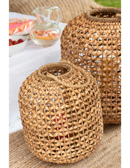 Lanterne Lena Jacinthe d'eau Naturelle Moyenne Lanterne Lena Jacinthe d'eau Naturelle Moyenne