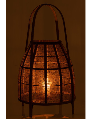 Lanterne Capuche Bambou Naturel Grand