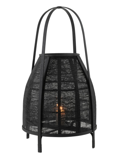 Lanterne Capuche Bambou Noir - L