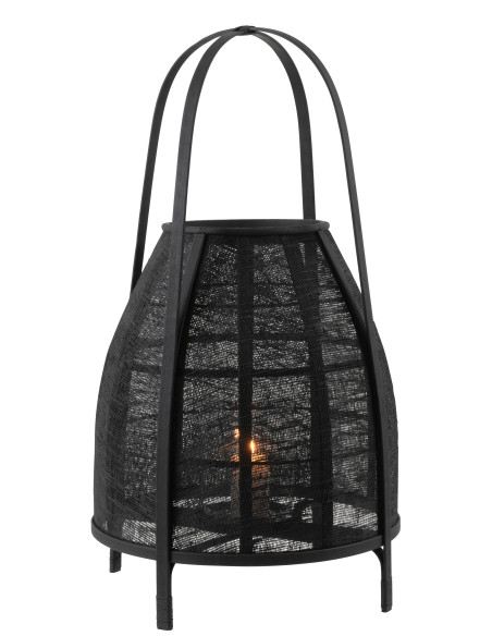 Lanterne Capuche Bambou Noir - L Lanterne Capuche Bambou Noir - L