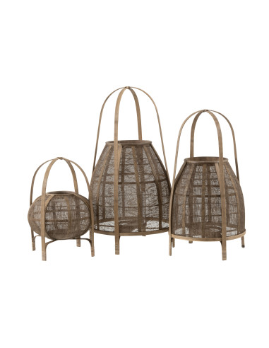 Lanterne Capuche Bambou Naturel Grand