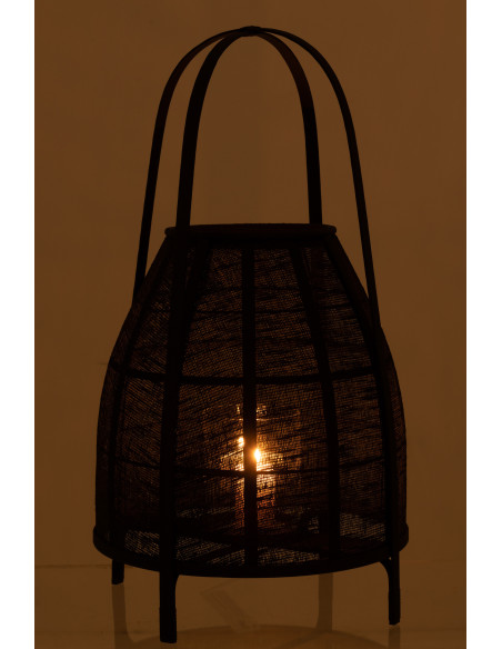 Lanterne Capuche Bambou Noir - L Lanterne Capuche Bambou Noir - L