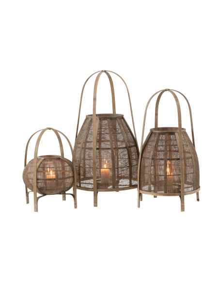 Lanterne Capuche Bambou Naturel Grand Lanterne Capuche Bambou Naturel Grand