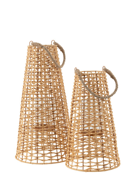Lanterne en rotin naturel Anais grande Lanterne en rotin naturel Anais grande