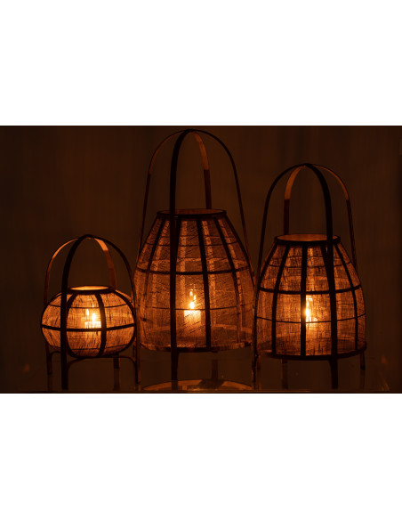 Lanterne Capuche Bambou Naturel Grand Lanterne Capuche Bambou Naturel Grand