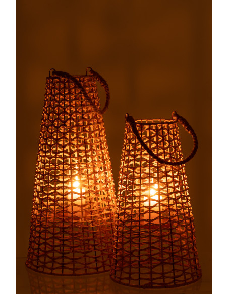 Lanterne en rotin naturel Anais grande Lanterne en rotin naturel Anais grande