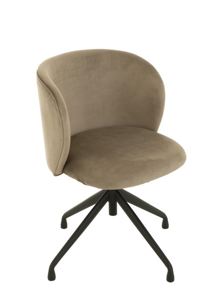 Chaise pivotante / relevable  en velours gris foncé Chaise pivotante / relevable  en velours gris foncé