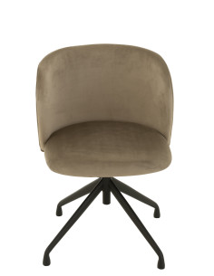 Chaise pivotante / relevable  en velours gris foncé 2