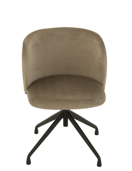 Chaise pivotante / relevable  en velours gris foncé Chaise pivotante / relevable  en velours gris foncé